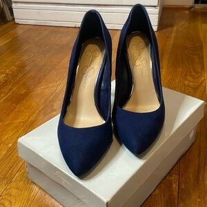 Jessica Simpson Navy Blue Suede Pumps